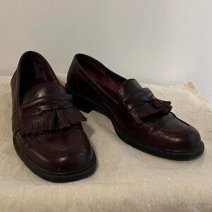 Laura Scott Marshall Burgundy Leather Tassel Loafers – Size 7
